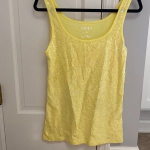 Old navy yellow sequin top
